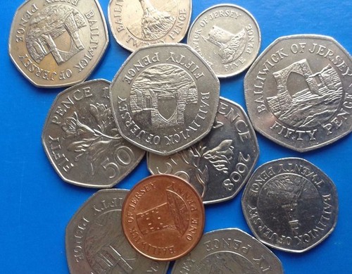 50p coins bailiwick - coins,